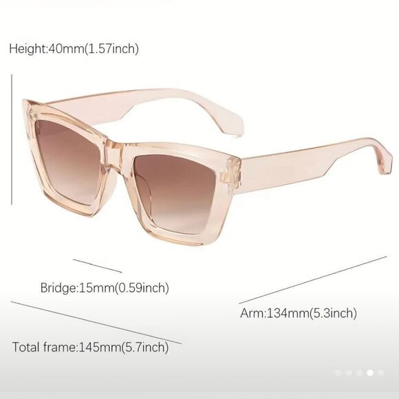 Cat Eye Sunglasses Women Square Cateye Frames Vintage Classic Sun Glasses - Picture 4 of 4
